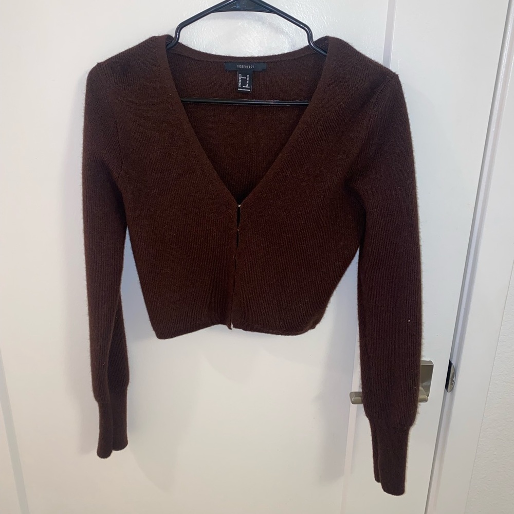 Brown long sleeve top